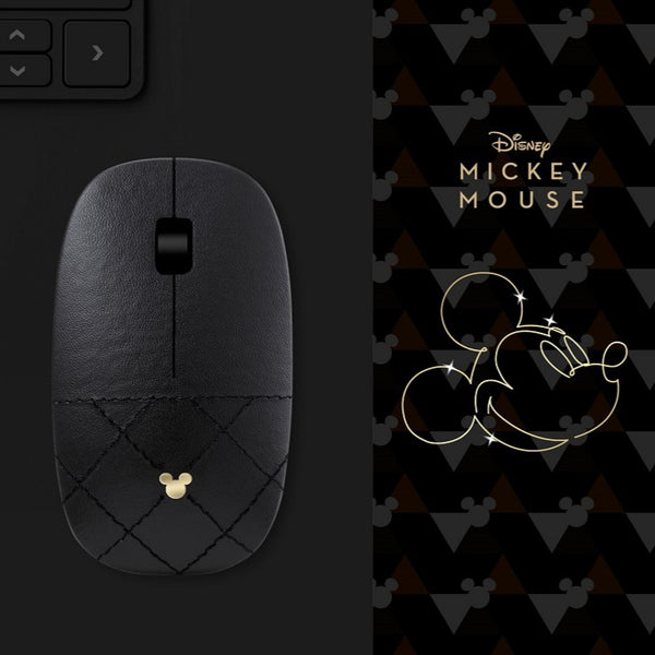Luxury Faux Leather Mickey Mouse Wireless Optical Mouse - Fantasyusb