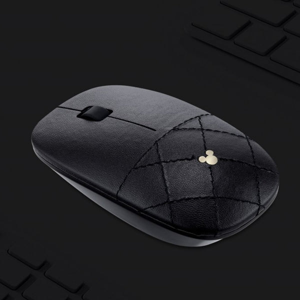 Luxury Faux Leather Mickey Mouse Wireless Optical Mouse - Fantasyusb