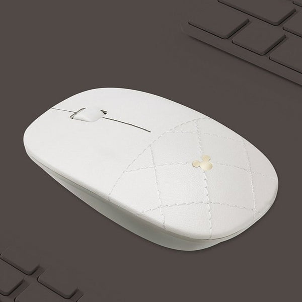 Luxury Faux Leather Mickey Mouse Wireless Optical Mouse - Fantasyusb