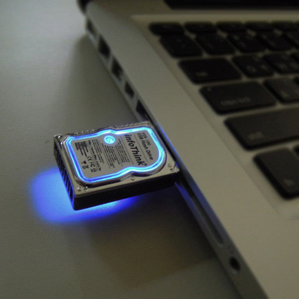 InfoThink LED Mini Hard Disk USB Flash Drive - Fantasyusb