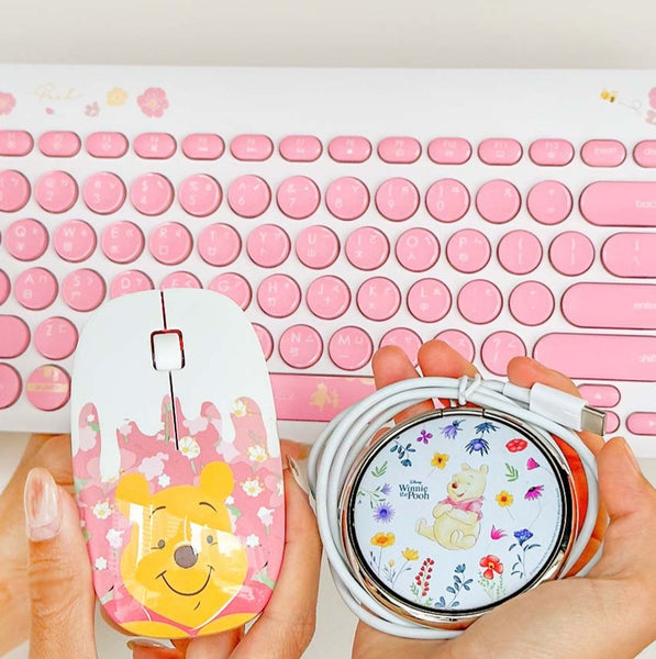 Winnie the Pooh Wireless Optical Mouse and Keyboard - Fantasyusb