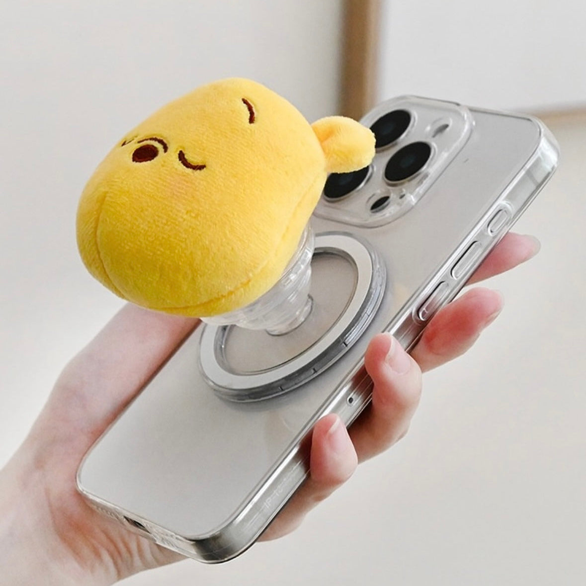 Plush Pooh Bear Phone Stand and Grip