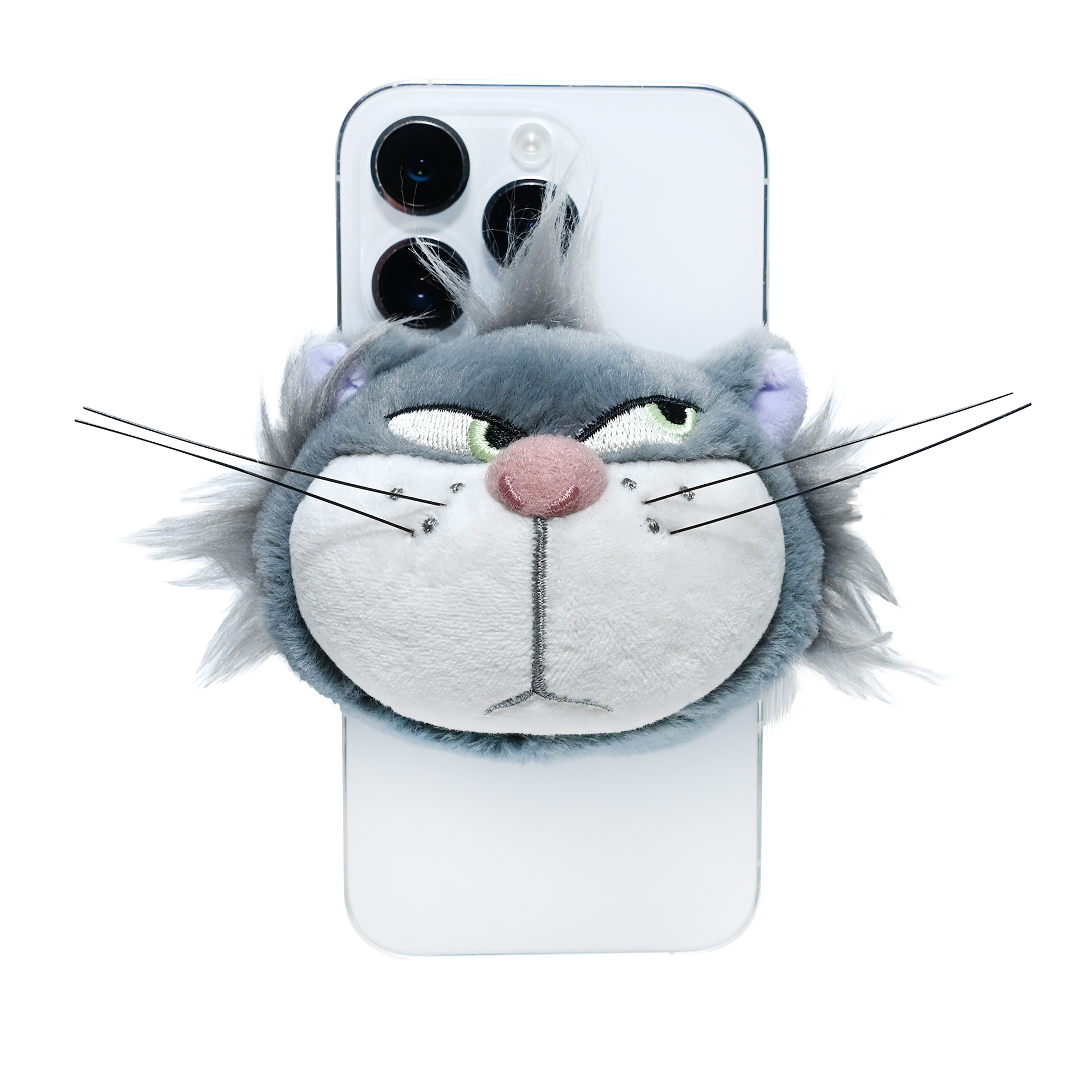 Plush Cinderella Lucifer Cat Phone Stand and Grip