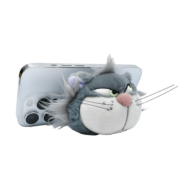 Plush Cinderella Lucifer Cat Phone Stand and Grip