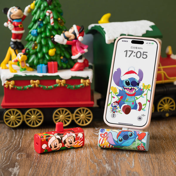 Christmas Limited Edition Mickey or Stitch Portable Battery Pack - Fantasyusb