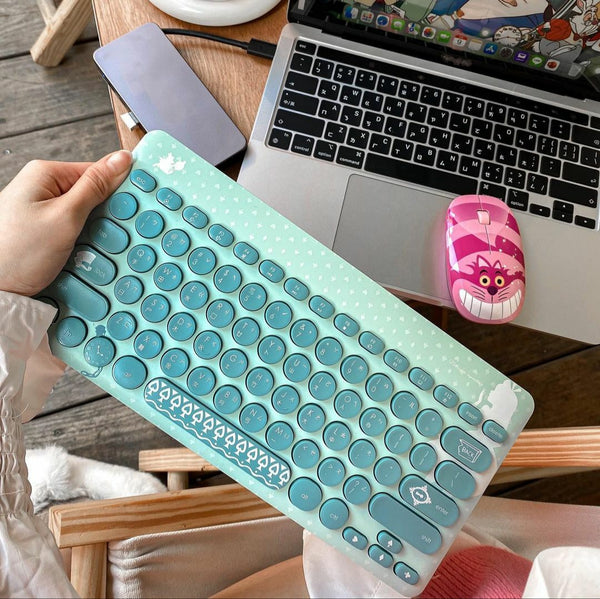 Aqua blue keyboard from Alice in Wonderland - Fantasyusb