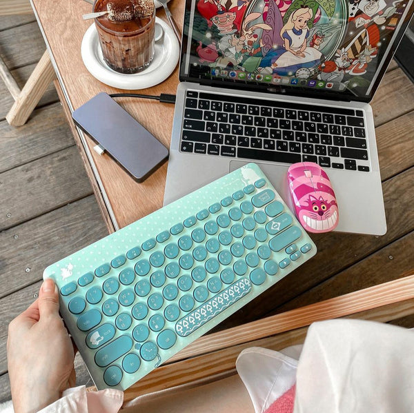 Cheshire Cat from Alice in Wonderland Silent Wireless Mouse and Keyboard - Fantasyusb