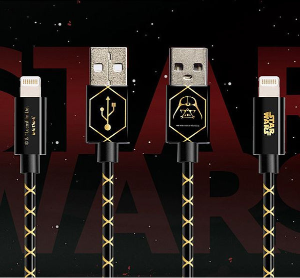 Star Wars Darth Vader Sync and Lightning to USB Cable for iPhone / iPad - Fantasyusb