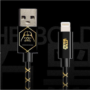 Star Wars Darth Vader Sync and Lightning to USB Cable for iPhone / iPad - Fantasyusb